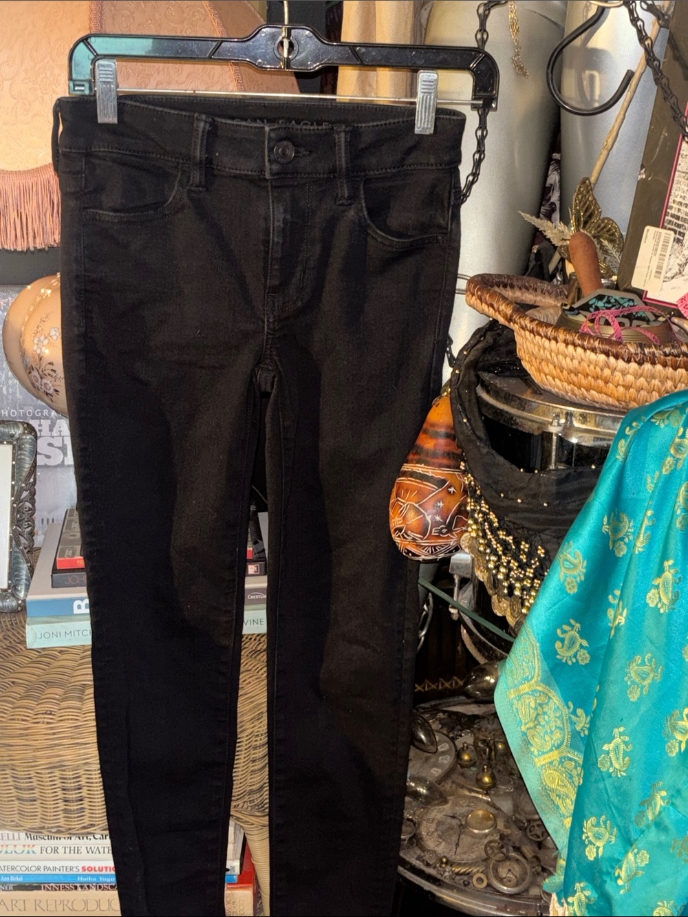 American Eagle Outfitters Black Skinny Jeans - Stretch Denim